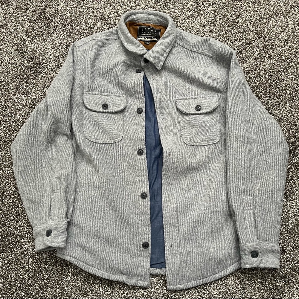 Jachs - Men’s Gray Jacket Buttoned Down - Size Medium